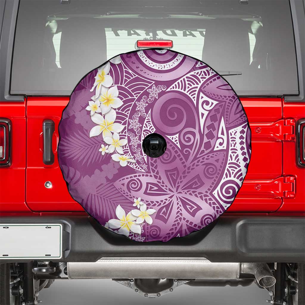 Pink Polynesian Tribal Frangipani Tropical Vibe Spare Tire Cover LT14 - Polynesian Pride