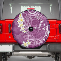 Pink Polynesian Tribal Frangipani Tropical Vibe Spare Tire Cover LT14 - Polynesian Pride