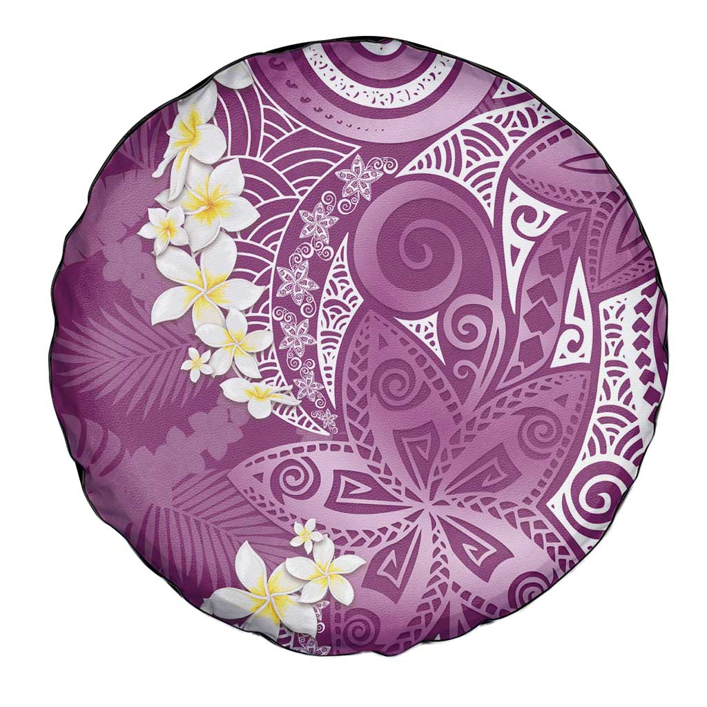 Pink Polynesian Tribal Frangipani Tropical Vibe Spare Tire Cover LT14 - Polynesian Pride
