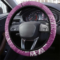 Pink Polynesian Tribal Frangipani Tropical Vibe Steering Wheel Cover LT14 - Polynesian Pride