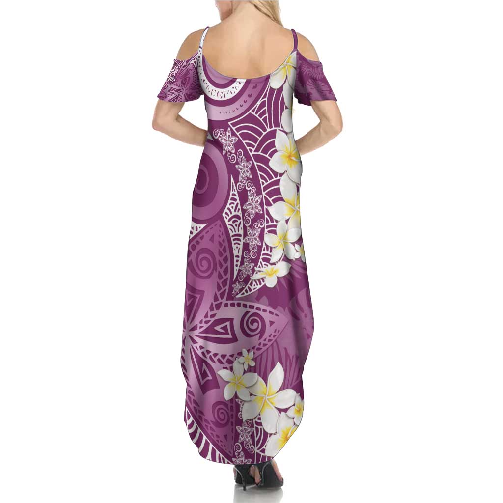 Pink Polynesian Tribal Frangipani Tropical Vibe Summer Maxi Dress LT14 - Polynesian Pride