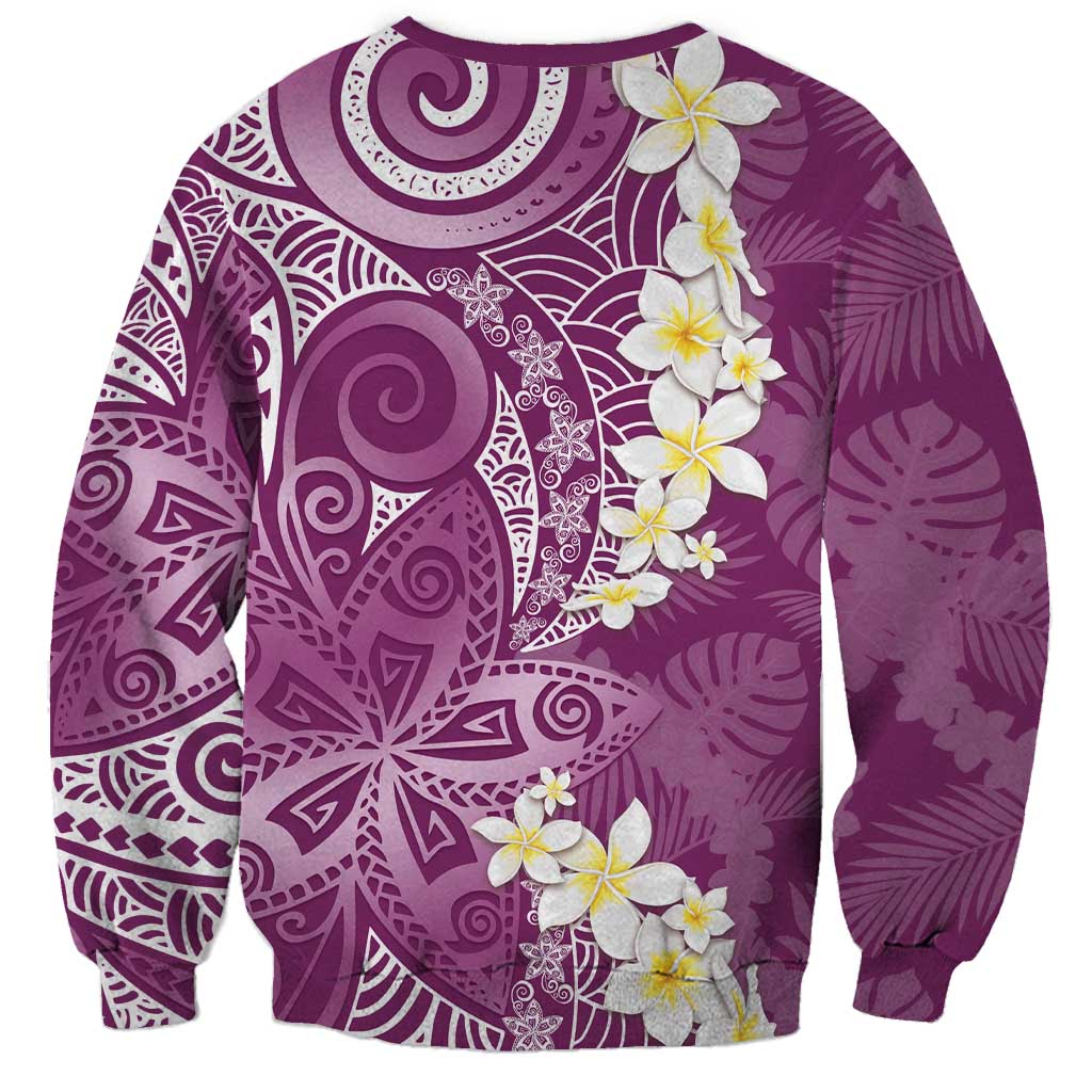 Pink Polynesian Tribal Frangipani Tropical Vibe Sweatshirt LT14 - Polynesian Pride