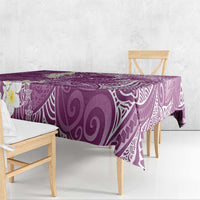 Pink Polynesian Tribal Frangipani Tropical Vibe Tablecloth LT14 - Polynesian Pride