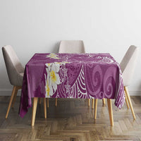Pink Polynesian Tribal Frangipani Tropical Vibe Tablecloth LT14 - Polynesian Pride