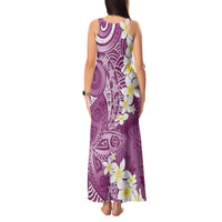 Pink Polynesian Tribal Frangipani Tropical Vibe Tank Maxi Dress LT14 - Polynesian Pride