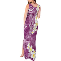 Pink Polynesian Tribal Frangipani Tropical Vibe Tank Maxi Dress LT14 - Polynesian Pride