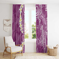 Pink Polynesian Tribal Frangipani Tropical Vibe Window Curtain LT14 - Polynesian Pride