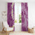 Pink Polynesian Tribal Frangipani Tropical Vibe Window Curtain