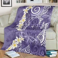 Violet Polynesian Tribal Frangipani Tropical Vibe Blanket LT14 - Polynesian Pride
