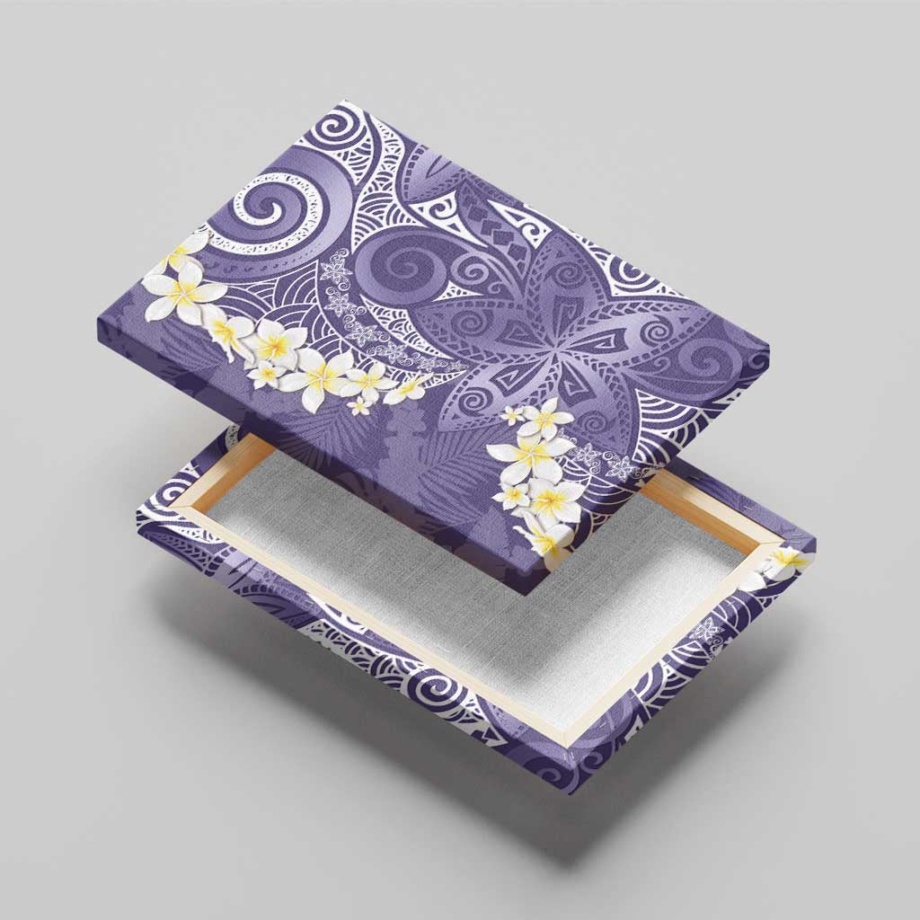 Violet Polynesian Tribal Frangipani Tropical Vibe Canvas Wall Art LT14 - Polynesian Pride