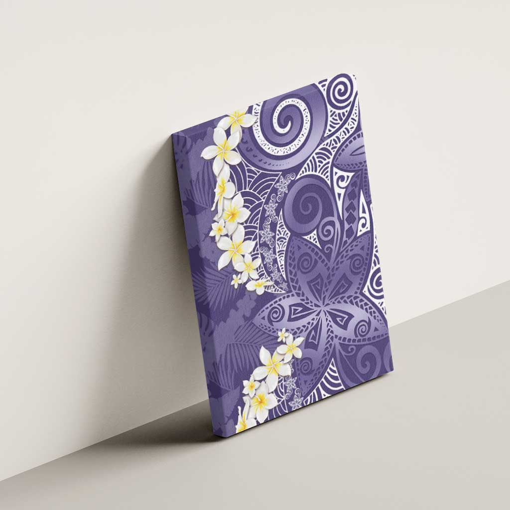 Violet Polynesian Tribal Frangipani Tropical Vibe Canvas Wall Art LT14 - Polynesian Pride