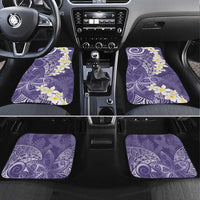 Violet Polynesian Tribal Frangipani Tropical Vibe Car Mats LT14 Set 4pcs Violet - Polynesian Pride