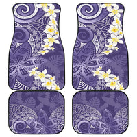 Violet Polynesian Tribal Frangipani Tropical Vibe Car Mats LT14 - Polynesian Pride