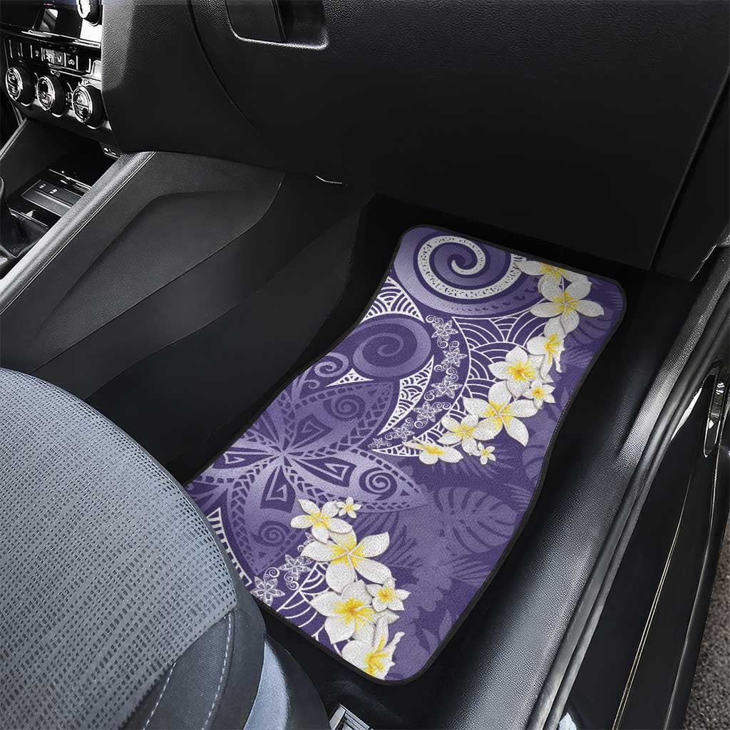 Violet Polynesian Tribal Frangipani Tropical Vibe Car Mats LT14 - Polynesian Pride