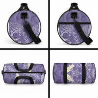 Violet Polynesian Tribal Frangipani Tropical Vibe Duffle Bag LT14 - Polynesian Pride