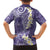 Violet Polynesian Tribal Frangipani Tropical Vibe Family Matching Long Sleeve Bodycon Dress and Hawaiian Shirt