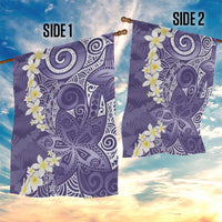 Violet Polynesian Tribal Frangipani Tropical Vibe Garden Flag LT14 - Polynesian Pride