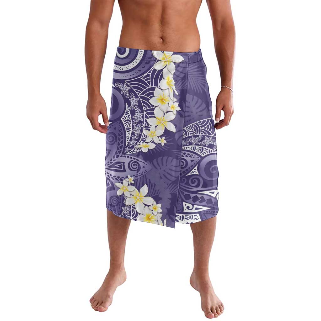 Violet Polynesian Tribal Frangipani Tropical Vibe Lavalava