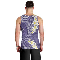 Violet Polynesian Tribal Frangipani Tropical Vibe Men Tank Top LT14 - Polynesian Pride