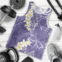Violet Polynesian Tribal Frangipani Tropical Vibe Men Tank Top LT14 - Polynesian Pride
