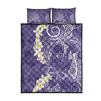 Violet Polynesian Tribal Frangipani Tropical Vibe Quilt Bed Set LT14 - Polynesian Pride