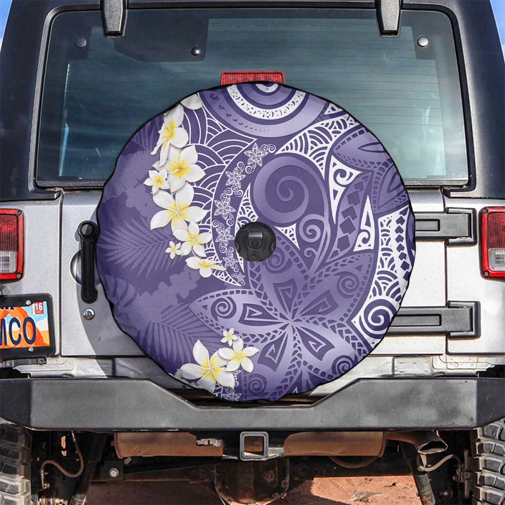 Violet Polynesian Tribal Frangipani Tropical Vibe Spare Tire Cover LT14 Violet - Polynesian Pride