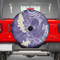 Violet Polynesian Tribal Frangipani Tropical Vibe Spare Tire Cover LT14 - Polynesian Pride