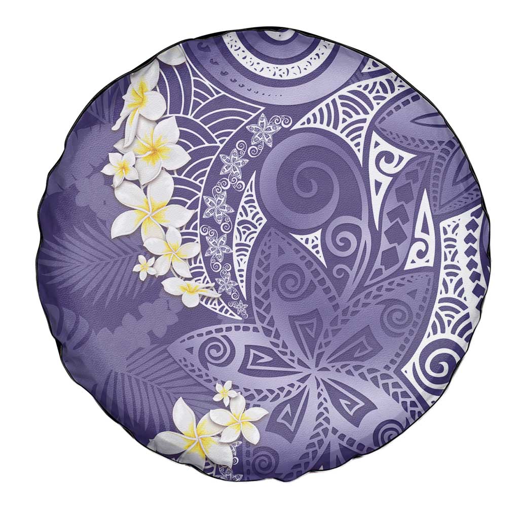 Violet Polynesian Tribal Frangipani Tropical Vibe Spare Tire Cover LT14 - Polynesian Pride