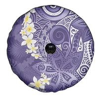 Violet Polynesian Tribal Frangipani Tropical Vibe Spare Tire Cover LT14 - Polynesian Pride