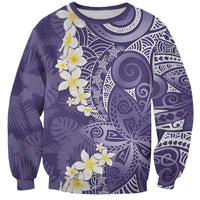 Violet Polynesian Tribal Frangipani Tropical Vibe Sweatshirt LT14 Unisex Violet - Polynesian Pride