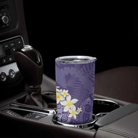 Violet Polynesian Tribal Frangipani Tropical Vibe Tumbler Cup LT14 - Polynesian Pride