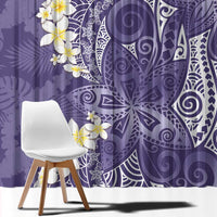 Violet Polynesian Tribal Frangipani Tropical Vibe Window Curtain LT14 - Polynesian Pride