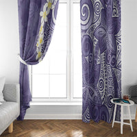 Violet Polynesian Tribal Frangipani Tropical Vibe Window Curtain LT14 - Polynesian Pride
