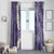 Violet Polynesian Tribal Frangipani Tropical Vibe Window Curtain