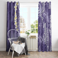 Violet Polynesian Tribal Frangipani Tropical Vibe Window Curtain LT14 - Polynesian Pride