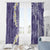 Violet Polynesian Tribal Frangipani Tropical Vibe Window Curtain