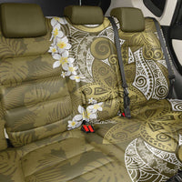 Gold Polynesian Tribal Frangipani Tropical Vibe Back Car Seat Cover