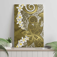 Gold Polynesian Tribal Frangipani Tropical Vibe Canvas Wall Art LT14 - Polynesian Pride
