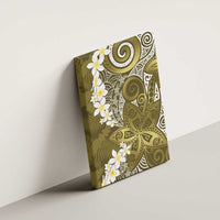 Gold Polynesian Tribal Frangipani Tropical Vibe Canvas Wall Art LT14 - Polynesian Pride
