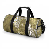 Gold Polynesian Tribal Frangipani Tropical Vibe Duffle Bag LT14 - Polynesian Pride