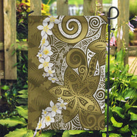 Gold Polynesian Tribal Frangipani Tropical Vibe Garden Flag LT14 Garden Flag Gold - Polynesian Pride