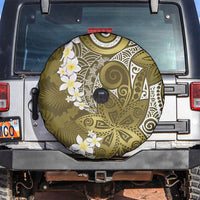 Gold Polynesian Tribal Frangipani Tropical Vibe Spare Tire Cover LT14 Gold - Polynesian Pride