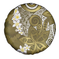 Gold Polynesian Tribal Frangipani Tropical Vibe Spare Tire Cover LT14 - Polynesian Pride