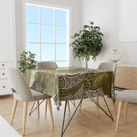 Gold Polynesian Tribal Frangipani Tropical Vibe Tablecloth LT14 - Polynesian Pride