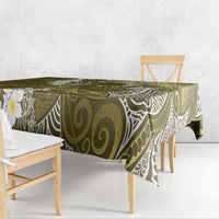 Gold Polynesian Tribal Frangipani Tropical Vibe Tablecloth LT14 - Polynesian Pride