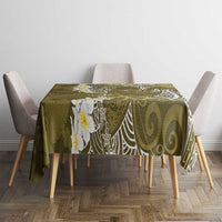 Gold Polynesian Tribal Frangipani Tropical Vibe Tablecloth LT14 - Polynesian Pride
