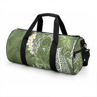 Green Polynesian Tribal Frangipani Tropical Vibe Duffle Bag LT14 - Polynesian Pride