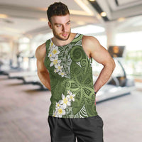 Green Polynesian Tribal Frangipani Tropical Vibe Men Tank Top LT14 Green - Polynesian Pride