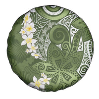Green Polynesian Tribal Frangipani Tropical Vibe Spare Tire Cover LT14 - Polynesian Pride