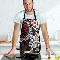 Red Aotearoa Niho Taniwha Apron Maori Mythology Tooth - Taniko Motifs - Polynesian Pride